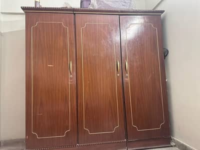 pure wooden cupboard for sale 3 doors cupboard