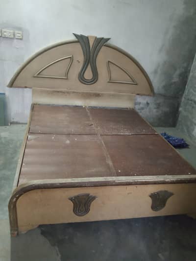 only wood double bed