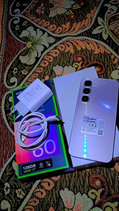 infinix hot 60 pro fingerprint 8+8 gb 128 Pta aproved