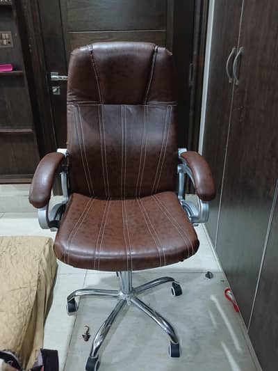 office revolving chair brown