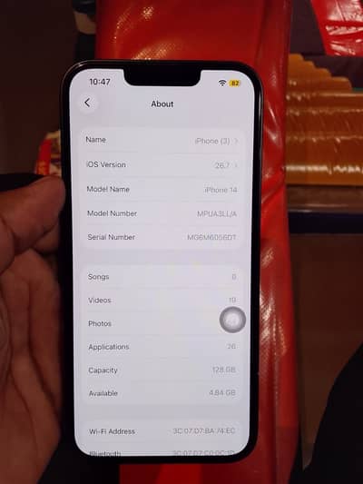 Apple iPhone 14 jv battry hat 94%