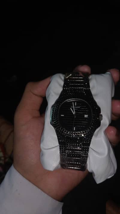 Patek Philippe Nautilus Iced Out (Black Diamond / Stone Edition)
