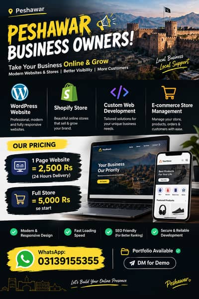 Professional Web Development Services – Peshawar & Pakistan