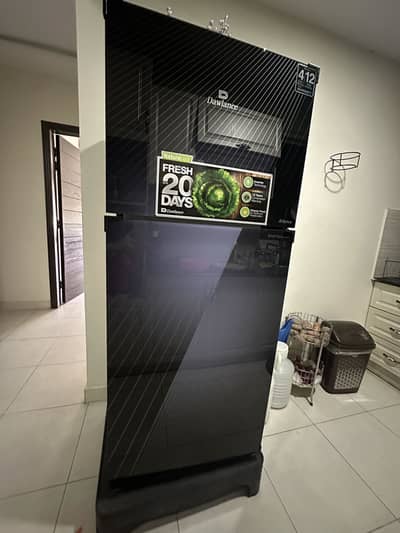Glass door fridge