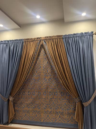 Selling New Curtains with Blinds.
