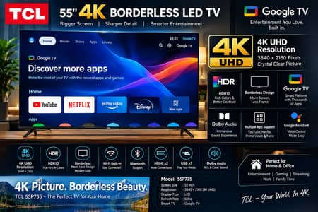 55 inches TCL LED TV