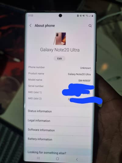 Samsung Mobile Note 20 Ultra
