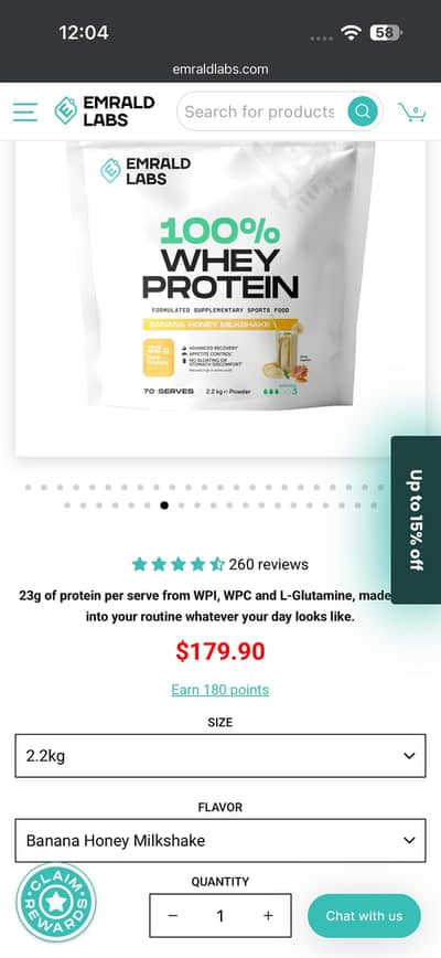 100% whey protein (Australian import)