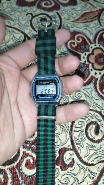 old classic Casio watch nato strap