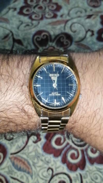 golden Vintage original Seiko 5 watch