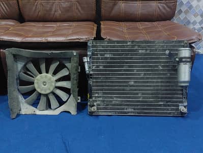 Mitsubishi Pajero 1993 Genuine AC Condenser & Cooling Fan