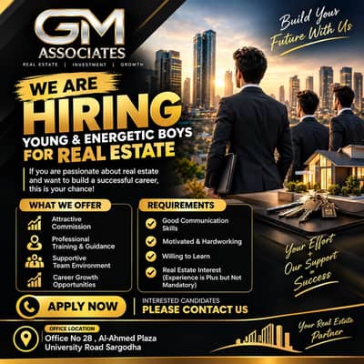 We are hiring for real estate agent