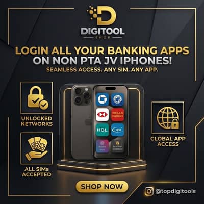 Login all banking apps on your non pta jv iphone