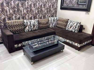 L shape sofa set
