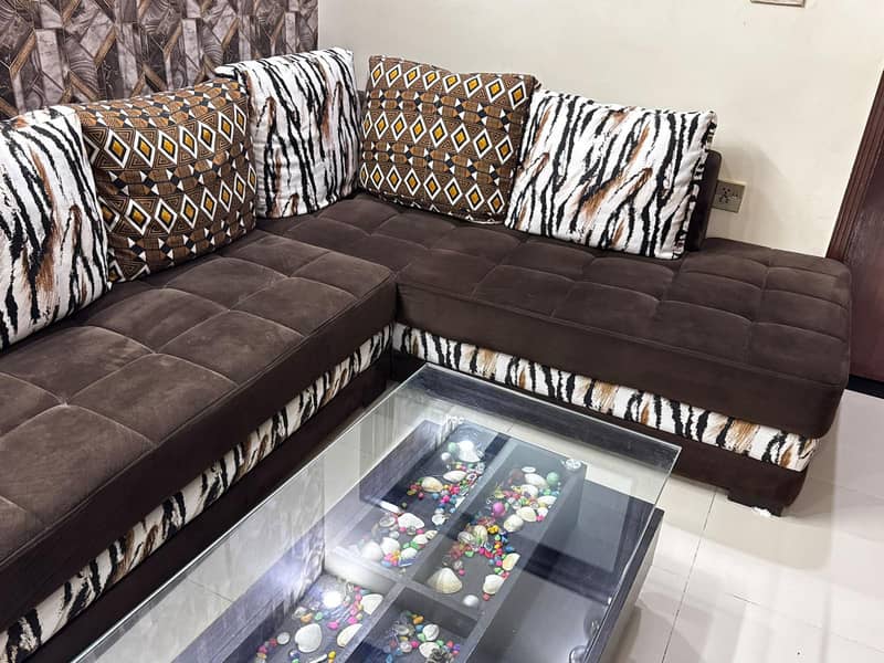 L shape sofa set 4