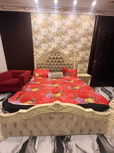 Wooden bed set