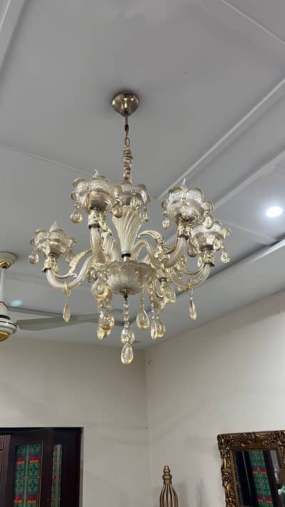 Luxury crystal chandelier_ pair of 2 slightly used | elegant designs.