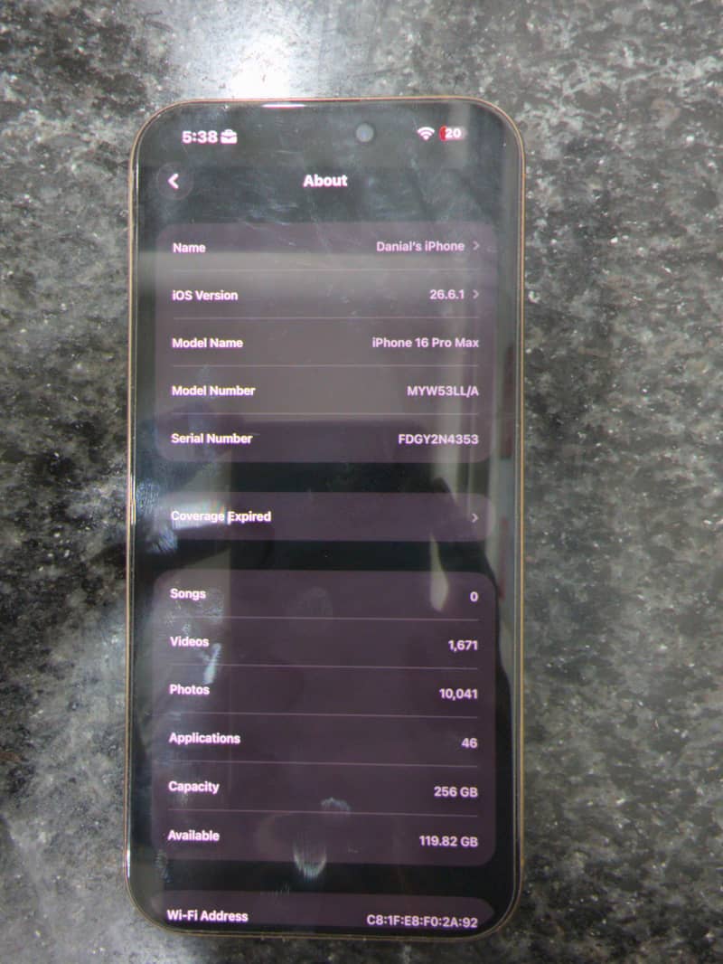 Apple iPhone 16 Pro Max 16
