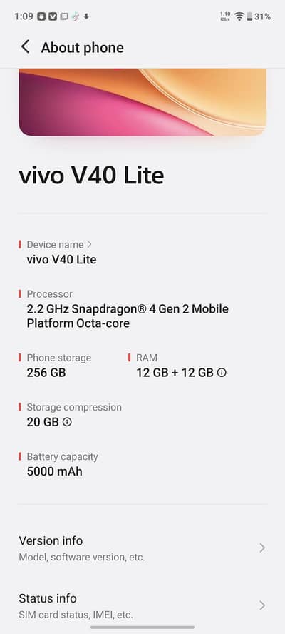 Vivo V40 Lite