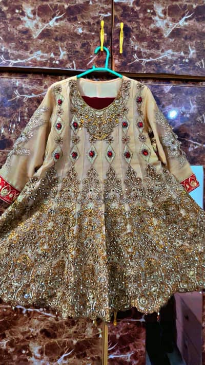 Beautiful party wear stone work Frock & Sharara