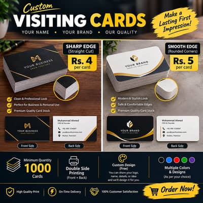 Custom Visiting Cards – Premium Quality at Affordable Prices