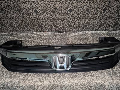 Honda civic rebirth front grill with chrome and monogram