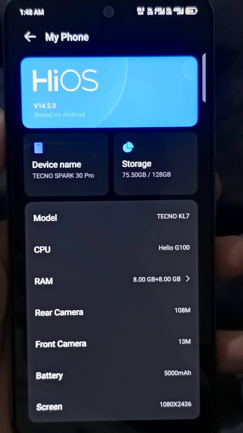 Tecno spark30pro 2