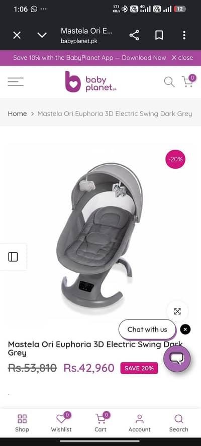 Mastela Ori Euphoria 3D Swing & Bassinet. just box open totally new