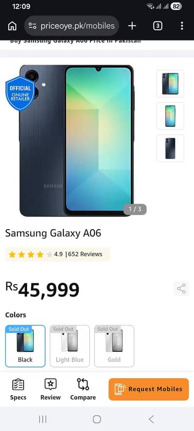 Samsung A06 6/128gb only mobile