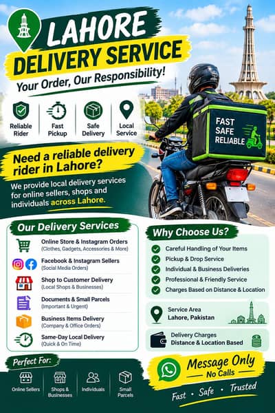Lahore Delivery Service | Online Sellers & Business Delivery