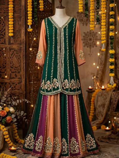 mehndi dress used 1 tim few hour condition 10 on 10