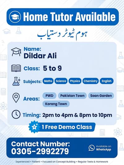 Home Tuition Available in PWD