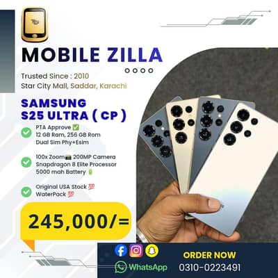 Samsung S25, Ultra Pta Approve, 256GB USA Limited Stock Only