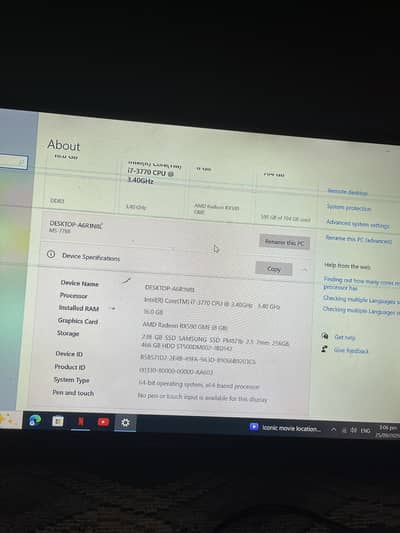 Gaming PC Setup for Sale (i7 3rd Gen + RX 590 8GB + 16GB RAM)