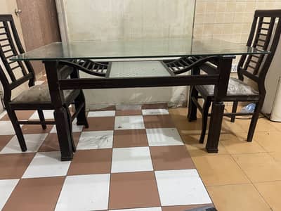 Dining table with 2 chairs