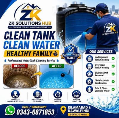 Water Tank Cleaning Service Bahria Town DHA - ZK Solutions Hub