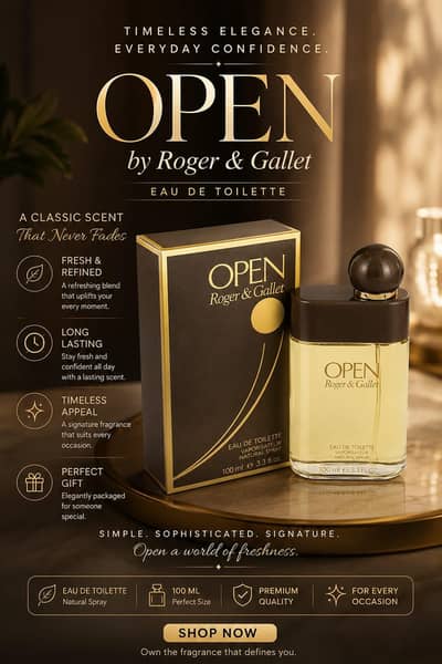 Roger & Gallet Open Eau de Toilette for Men – 100ml