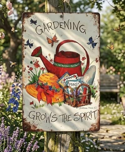 Outdoor Tin Plaques & Signs For Decor