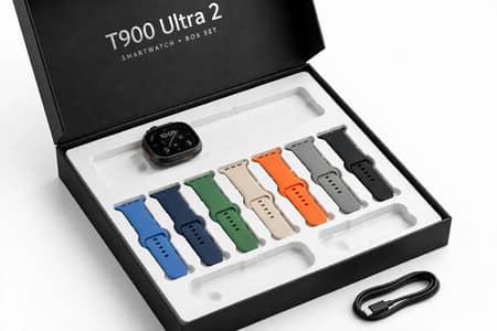 T900ultra 2 smart watch -7 Straps+wireless charging new model
