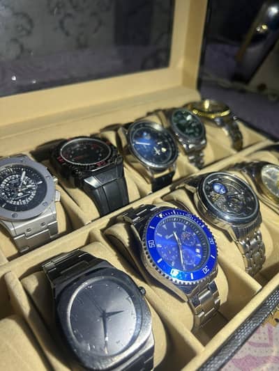 Collection Watches with 12 Slot leather box