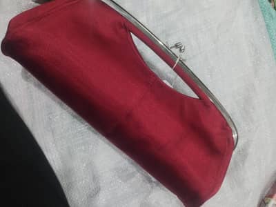 New Look UK Branded Imported Red Satin Clutch Purse – Brand New