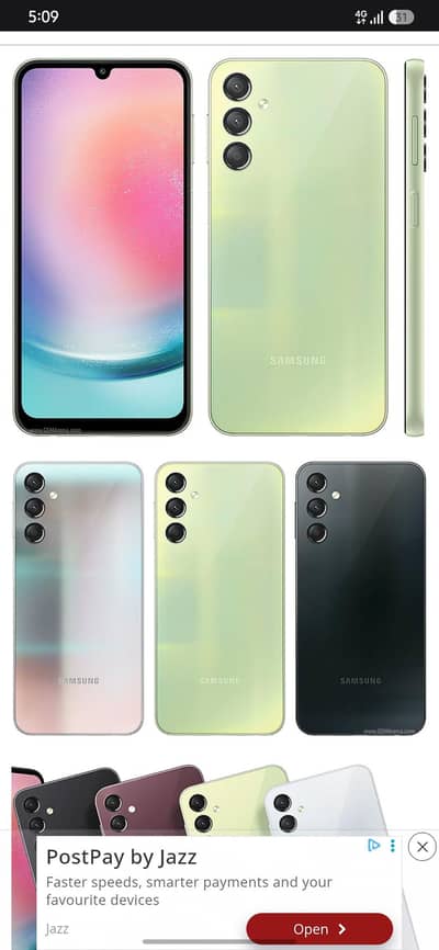 Samsung Mobile A24 Black Color All ok