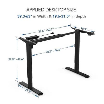 New Electric Height Adjustable Desk | White | 65k
