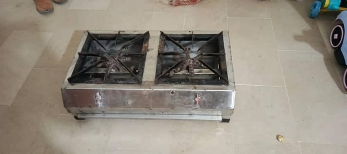 2-Burner Gas Stove for Sale — Unused, 6 Years Stored. '