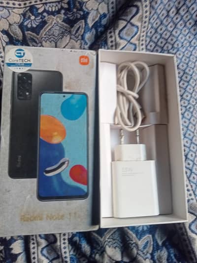 Xiaomi Redmi Note 11 4+4 128gp box changer sath hai