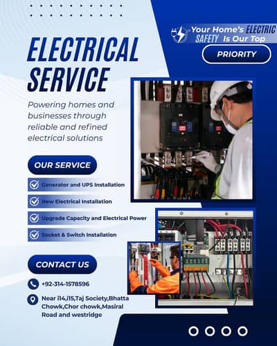 Electrition ki Saholat majood hw i/14 ,i/15, bhatta chock ,chakraa