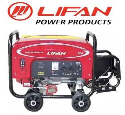 Lifan 3.5KVA Petrol and gas generator red color coper winding for sale