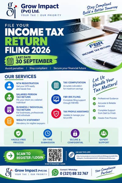 Don't wait for deadline. File Your Return Now