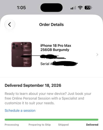 Apple iPhone 18 Pro Max 256