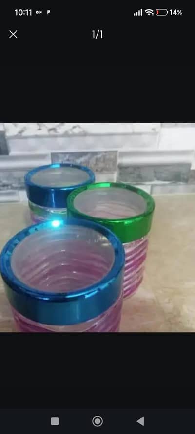 3 glass jars